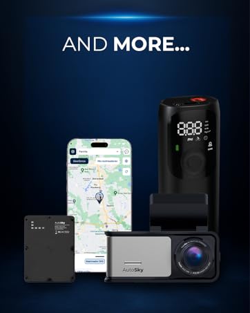 Gps trackers, Dash cameras, tire inflators and more