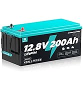 ECOBOSS 12V 200Ah LiFePO4 Battery, 2560Wh Deep Cycle Lithium Battery, 200A BMS, 15000+ Cycles, Lo...