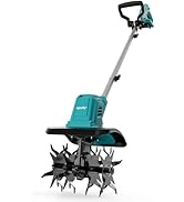 Brushless Cordless Tiller Cultivator Compatible with Makita 18V Battery (Tool Only), Electric Rot...