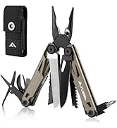 FLISSA Multitool, 15-in-1 Multi Tool Pocket Knife with Sheath, Stainless Steel EDC Multitool Plie...