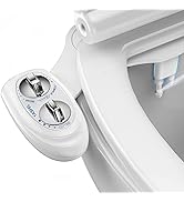 YASFEL Bidet Attachment for Toilet, Self-Cleaning Bidet Sprayer Non-Electric Dual Nozzle for Femi...