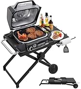 MOASKER Collapsible Grill Stand for Ninja Woodfire Outdoor Grill OG700/800/900 Series &amp; OO101 Out...