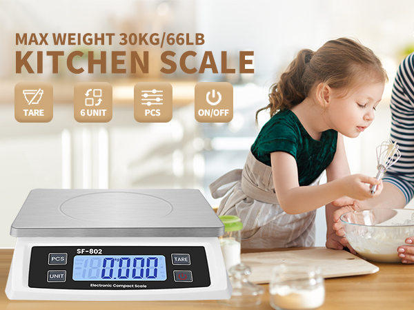 White large food scales for kitchen