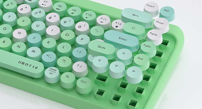 green keyboard