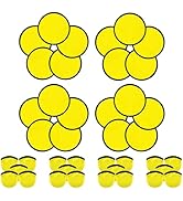 YEAHACLUB 20 PCS Foldable Flying Disc Fans with Bags, 9.8'' DIY Handheld Fabric Folding Fan, Blac...