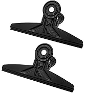 Coideal Extra Large Bull Clips Black, 2 PCS 20cm Stainless Steel Huge XL Jumbo Paper Clip Clamps ...