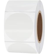 Hybsk 2 inch Transparent Circle Direct Thermal Stickers Clear Rould Waterproof Thermal Labels for...