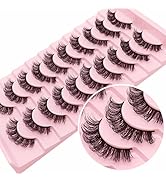 Losha Eyelashes DD Curl Russian Strip Lashes Wispy False Eyelashes that Like Lash Extensions 10 P...