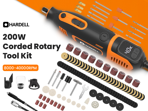 rotary tool kit hardell rotary tool