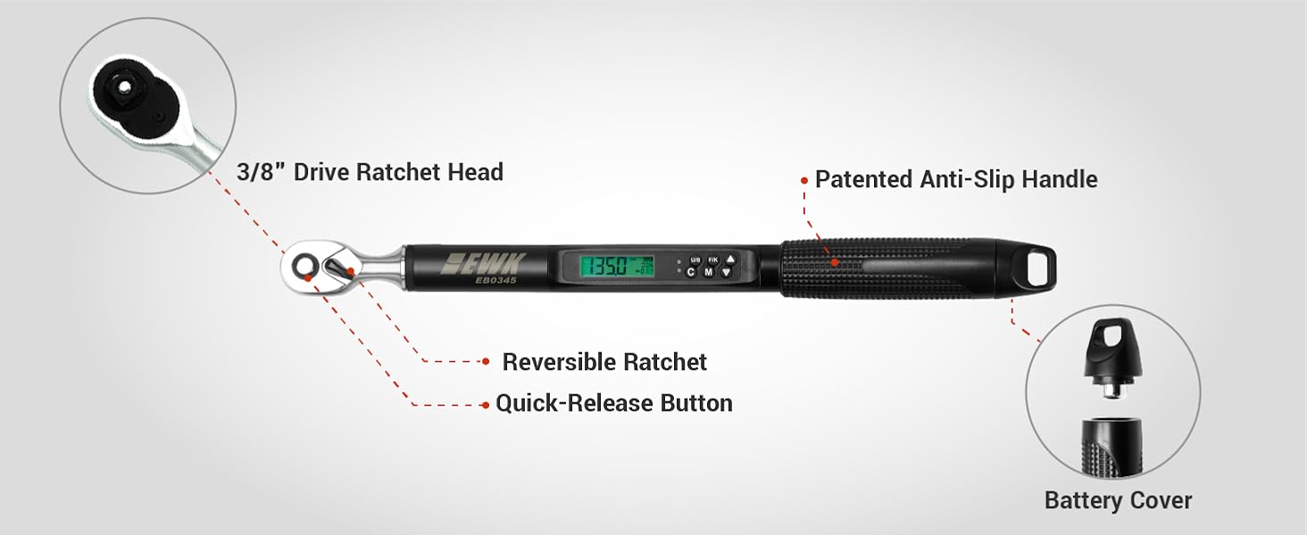 EWKtool-EB0345-07-digital-torque-wrench-3-8-drive-ratchet-ft-lbs-foot-meter-click-beam-38