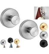 Strong Suction Cup Hooks for Shower - No Drill Stainless Steel Vacuum Hooks for Mirror, Bathroom,...