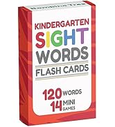 Sight Words Flash Cards Kindergarten - 120 High Frequency Words from Dolch's and Fry's Sight Word...