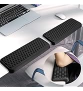 Arm Rest for Desk, L-Shaped Memory Foam Elbow Pads with Non-Slip Base, 2-Piece Ergonomic Desk Edg...