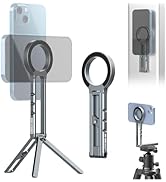 Magnetic Phone Tripod Stand Compatible with iPhone 16 15 14 13 12 Magsafe - Aluminium Smartphone ...
