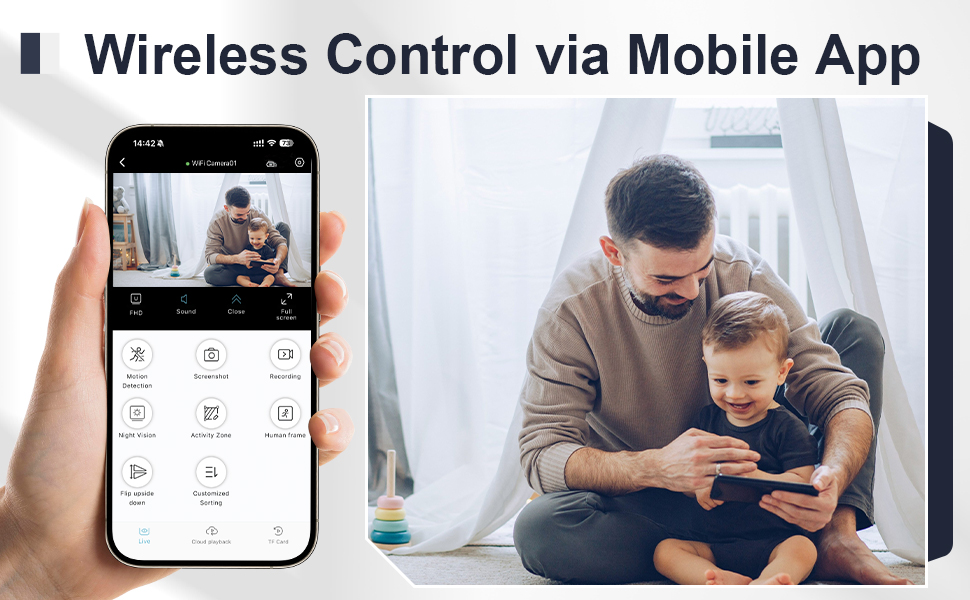 wireless control via mobile APP