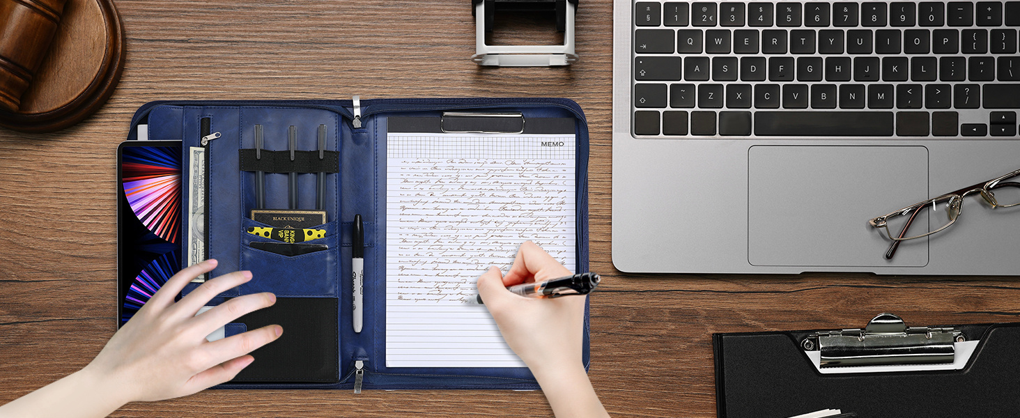 ProCase Portfolio Business Padfolio Folder with Zipper