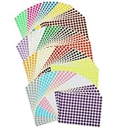 16500 Count 3/8 inch Diameter Round Dot Stickers Color Coding Labels, 20 Colors, 100 Sheets