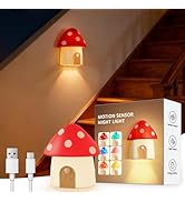 StarryEver Motion Sensor Night Light, Rechargeable Battery Night Light with 3 Color Temperatures,...