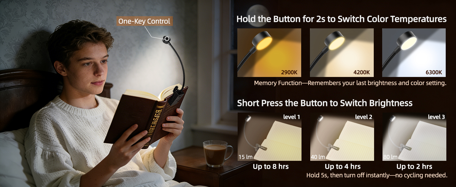 3 Mode Book Light
