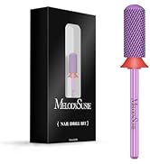 MelodySusie Safety Nail Drill Bits, 3/32'' Smooth Round Top Small Barrel Carbide Bits, Fast Remov...