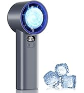 HandFan 5200mAh High Speed Handheld Turbo Fan, 13000 RPM Powerful Cooling Ice Fan, Portable Mini ...
