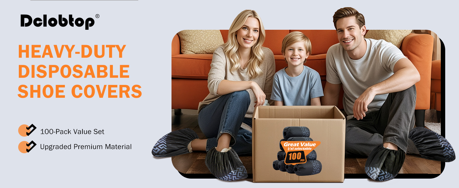 Black shoe covers HEAVY-DUTY