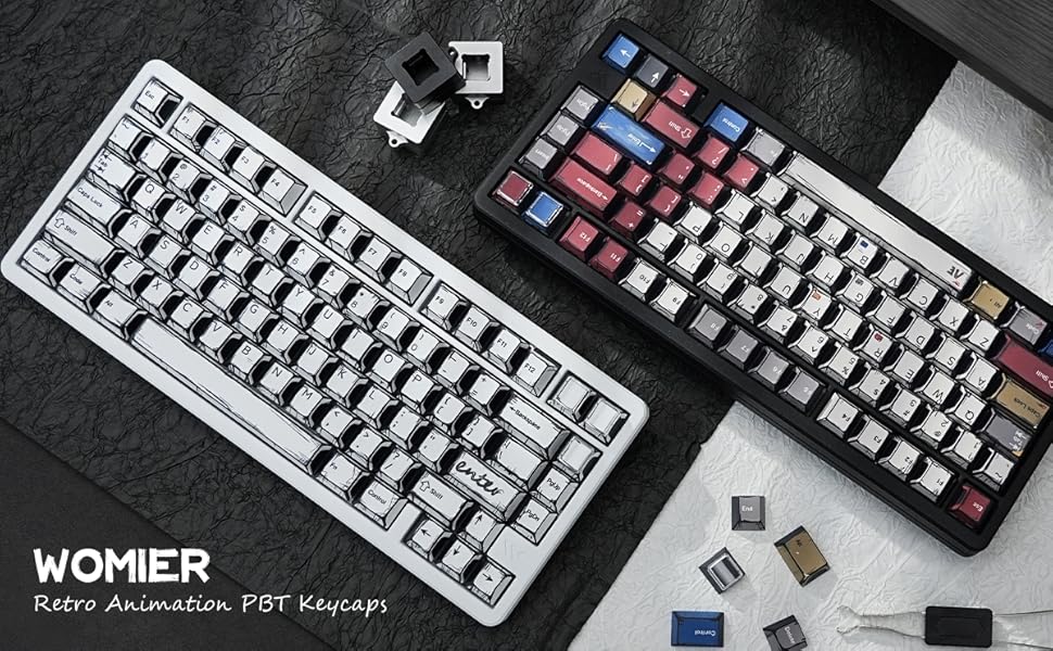 60% keyboard 75% keyboard pbt keycaps custom keyboard keycaps pudding keycaps white keycaps