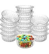 Frcctre 16 Pack 4 Inch Glass Bowls, 8.5 Oz Mini Glass Prep Bowls Salad Bowls Dessert Bowls Candy ...