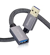 Nanxudyj USB 3.0 Extension Cable 20ft,USB Extender Cable Type A Male to A Female Data Transfer Co...