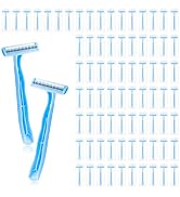LOMGWUMY Disposable Razors, Light Blue Bulk Razors With Knife Caps, Double-edged, Individually Pa...