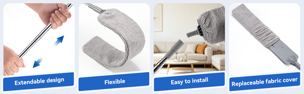 Retractable Gap Dust Cleaner