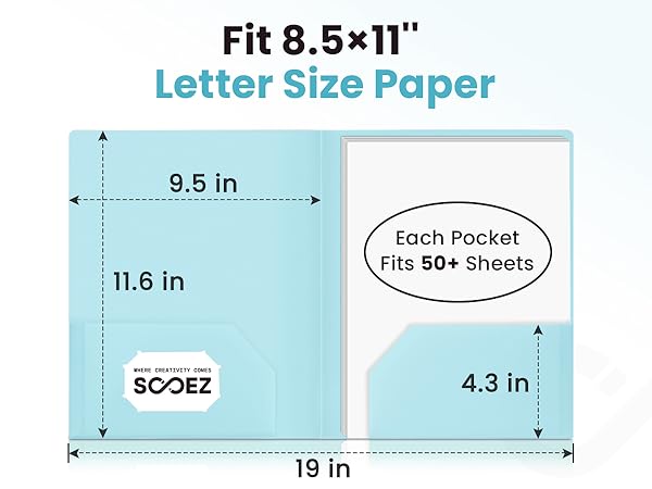 plastic file folder with pocket 8.5 x 11