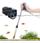 SEAOURA 2-in-1 Aquarium Magnetic Cleaner with Thermometer &amp; Aquarium Vacuum Cleaner