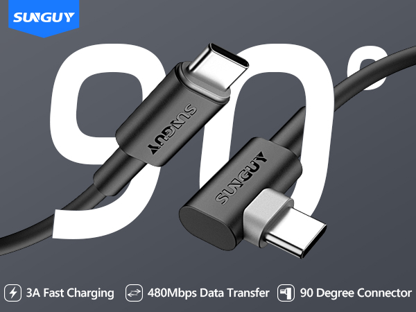 right angle usb c cable