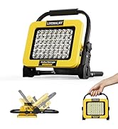 LIVOWALNY 60W 6000LM Work Light for Dewalt 20V Battery, Cordless Flood Light for Camping Hiking, ...