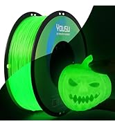 YOUSU 3D Printer Filament 95A TPU Glow in Dark Filament Green,1.75mm felxible Filament,1 kg Spool.