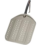 Q Pizza Aluminium Pizza Peel for 13" Pizza, 12 x 14 inch Perforated Metal Pizza Turning Paddle fo...