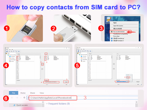 cell phone sim card reader
