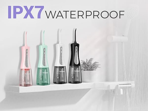 IPX7 waterproof travel water flosser
