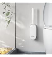 Toilet Bowl Brush and Holder, OSCIOSS Toilet Brush Set with Ergonomic Design, Compact Size, Durab...