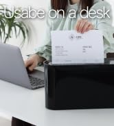Paper Shredder for Home Office, Black Compact Design, 2 Sheet Crosscut Paper, 10 Mins Running Tim...