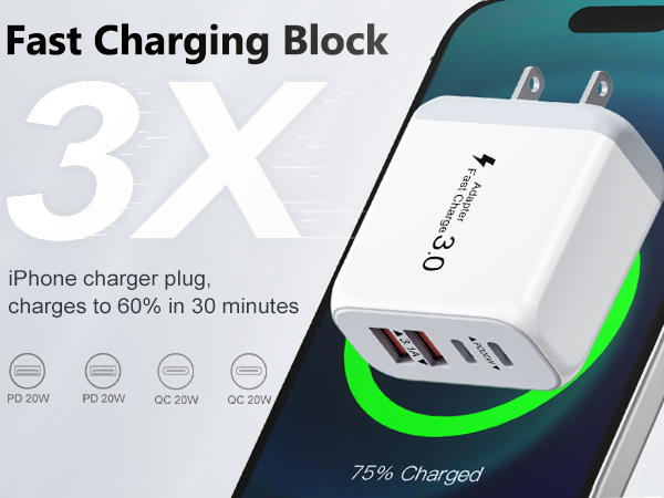 40W USB C Charger Block