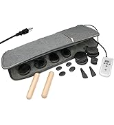 Massage Stones Set with Warmer Kit Hot Rocks Bamboo for Massage Hot Stones Massage Warmer Kit wit...