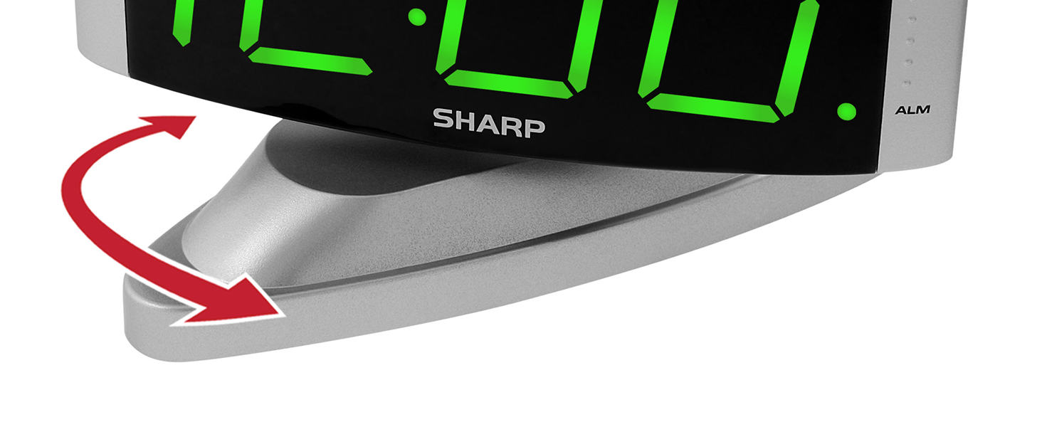 Easy Set Alarm &amp; Snooze swivel base easy to see and read