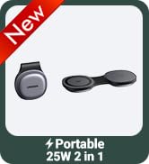 UGREEN MagFlow 25W Pocket-Sized 2-in-1 Foldable Wireless Charger | Foldable Travel Design,Qi2.2-C...
