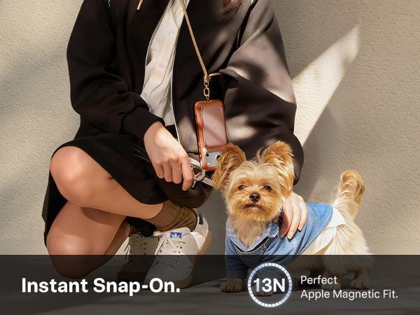 Stylish Snap-On Power Bank, Hands-Free Lanyard Charging, Versatile Magnetic Grip, Active Lifestyle.