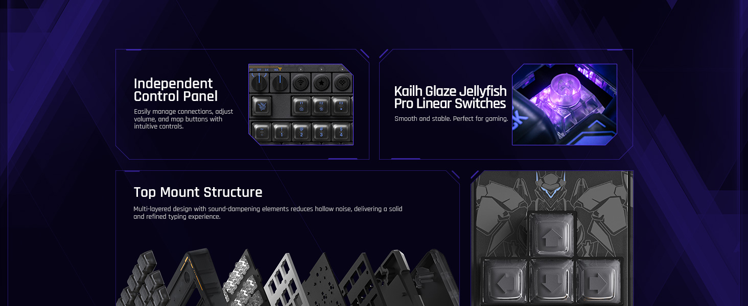 Mechanical Keyboard Hot-Swappable Kailh Switches RGB Backlight Programmable Windows Android 