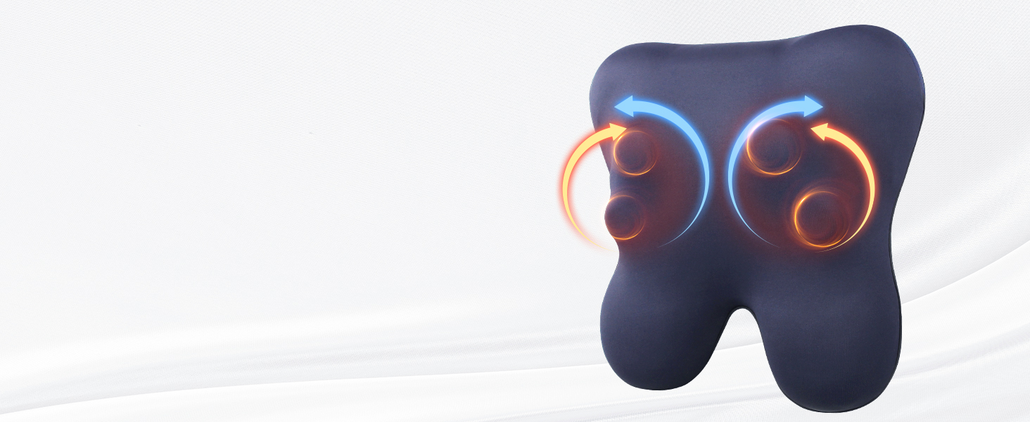 Back Massager with Heat Massagers for Neck and Back Shoulders Shiatsu Neck Massage Pillow for Back