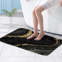 4Pcs Luxury Marble Shower Curtain Sets
