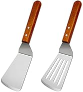 KLAQQED 2Pcs Metal Spatulas Set, Metal Spatula for Cast Iron Skillet, Cooking Utensils Fish Egg G...